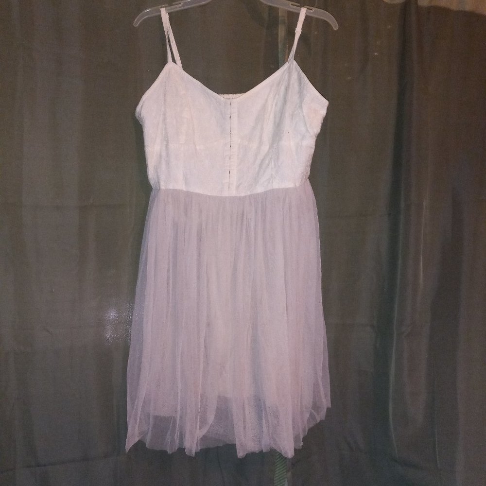 Cream Colored Tulle Empire Waist Fairy Like Dress